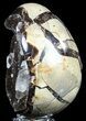 Septarian Dragon Egg Geode - Black Crystals #54561-2